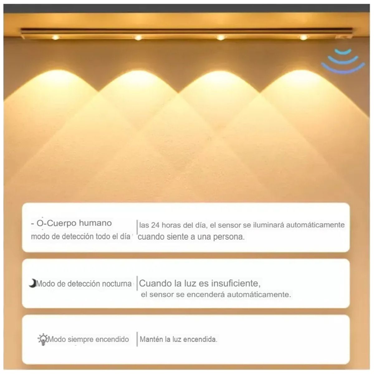 PROMO 3X1 | Barra LED Recargable Con Sensor de Movimiento