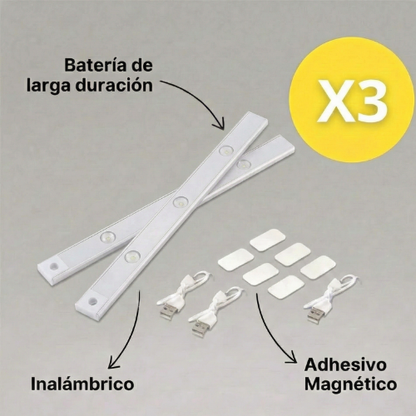PROMO 3X1 | Barra LED Recargable Con Sensor de Movimiento