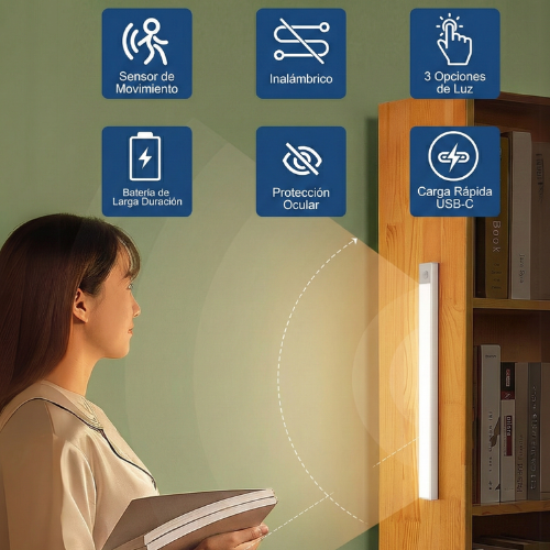 PROMO 3X1 | Barra LED Recargable Con Sensor de Movimiento