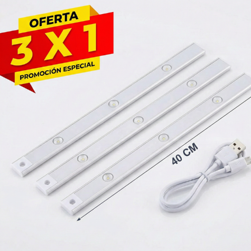 PROMO 3X1 | Barra LED Recargable Con Sensor de Movimiento